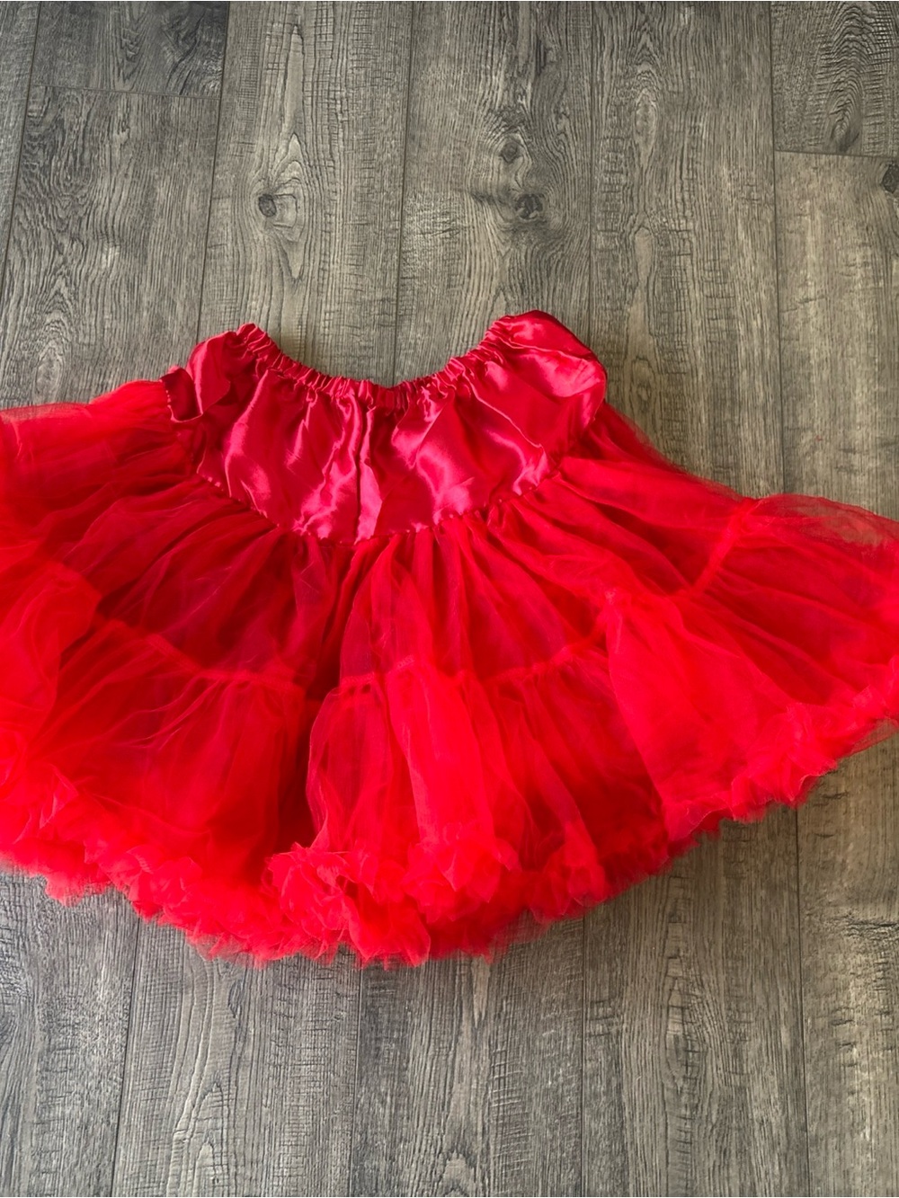 Red Circle Skirt - Flouncy Tulle Skater Skirt